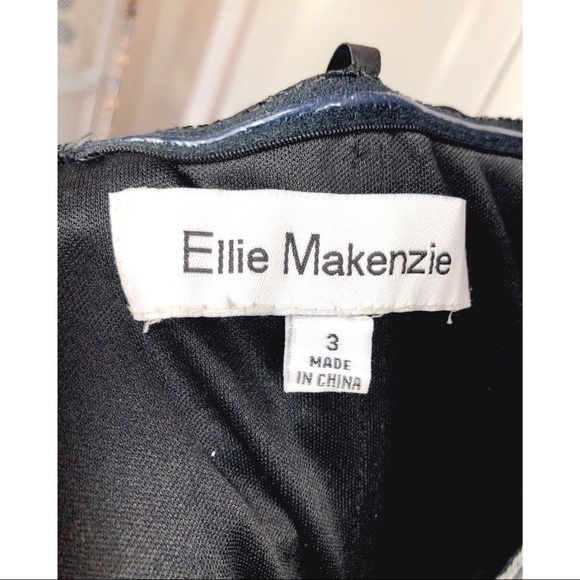 ELLIE MAKENZIE BLACK EMBELLISHED GOWN - Picture 5 of 5